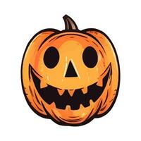 Halloween element pumpkin. Hand drawn vector illustration. Perfect for scrapbooking, card, invitation, poster, sticker kit.