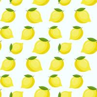 Fresh lemons background. Seamless pattern with citrus fruits collection. Colorful wallpaper vector. Decorative illustration vector