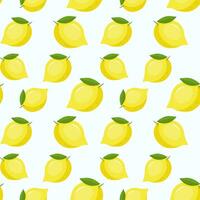 Fresh lemons background. Seamless pattern with citrus fruits collection. Colorful wallpaper vector. Decorative illustration vector