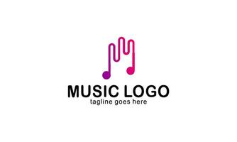 Creative music logo. Musical notes logo vector