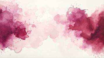 Watercolor burgundy abstract background. Watercolour maroon splash texture. Vector watercolour pattern