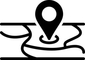 solid icon for locate vector