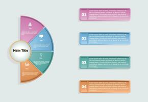 Modern infographic template design vector for web design, UI apps, business presentation, workflow layout, diagram, annual report.