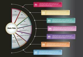 Modern infographic template design vector for web design, UI apps, business presentation, workflow layout, diagram, annual report.