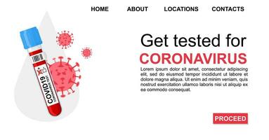 Coronavirus infection COVID-19. Global warning of the coronavirus pandemic. vector
