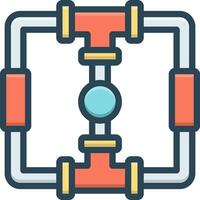 color icon for pipe vector