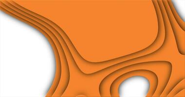 Orange cut curve abstract background pattern of lines and waves photo