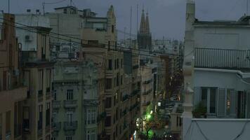 Residential area in Valencia, evening city scene video