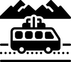 sólido icono para excursiones vector