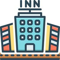 color icon for inns vector