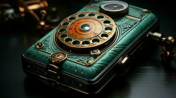 retro antiguo Clásico móvil célula teléfono presionar el botón desde el 90s 2000 foto