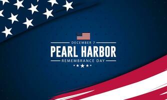 National Pearl Harbor Remembrance Day December 7 background Vector Illustration