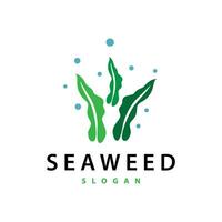 Seaweed Logo Simple Minimalist Design Illustration Template vector