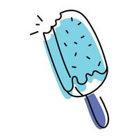 Heres a sketchy style icon of ice popsicle vector