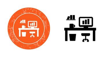 Office Desk Vector Icon