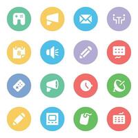 Set of Communication Concept Flat Icons vector