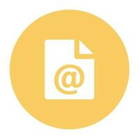 A trendy flat circular icon of mail document vector