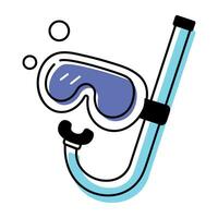 Heres a sketchy icon of a scuba mask vector