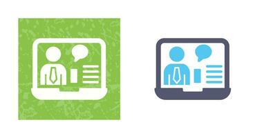 Online Job Interview Vector Icon