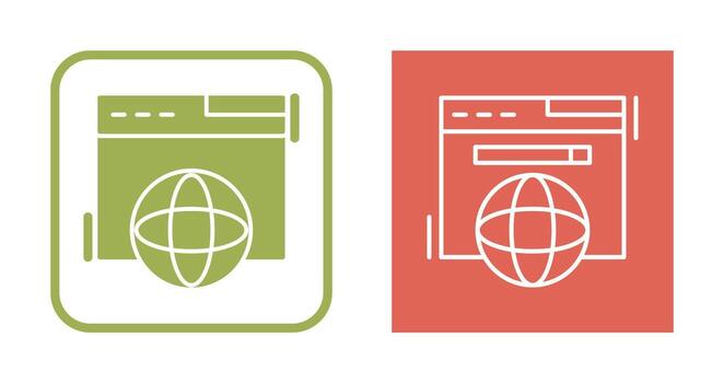 icono de vector de navegador