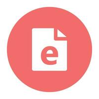 File format icon on a colored background vector