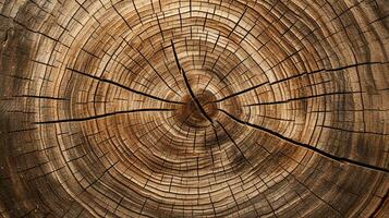 árbol anillo textura, orgánico marrón antecedentes. generativo ai foto