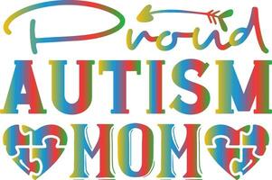 proud autism mom vector
