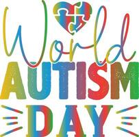 world autism day vector