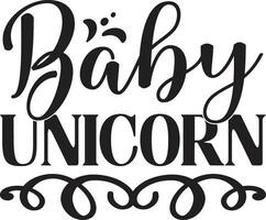 baby unicorn design vector