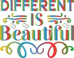 different is beautiful vector