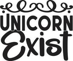 unicornio existe diseño vector