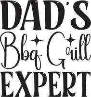dad's bbq grill expert vector