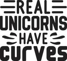 real unicornios tener curvas vector
