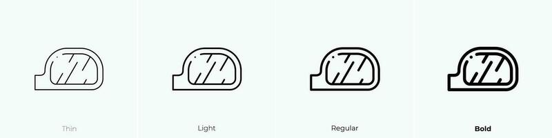 side mirror icon. Thin, Light, Regular And Bold style design isolated on white background vector