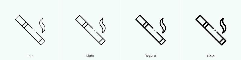 smoking icon. Thin, Light, Regular And Bold style design isolated on white background vector