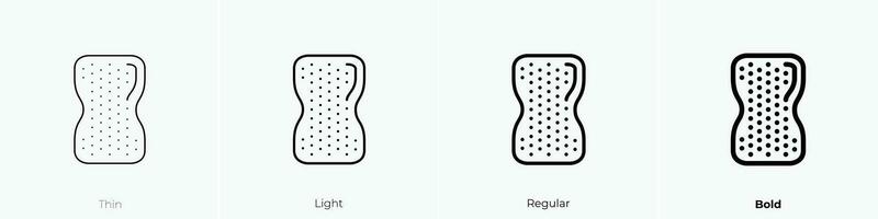 sponge icon. Thin, Light, Regular And Bold style design isolated on white background vector