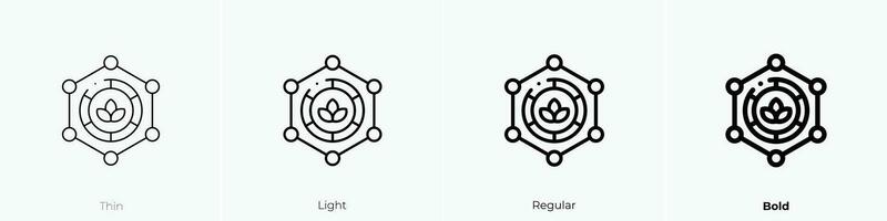 inteligente granja icono. delgado, luz, regular y negrita estilo diseño aislado en blanco antecedentes vector