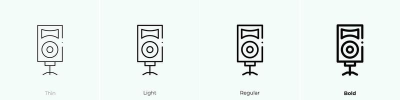 speaker stand icon. Thin, Light, Regular And Bold style design isolated on white background vector