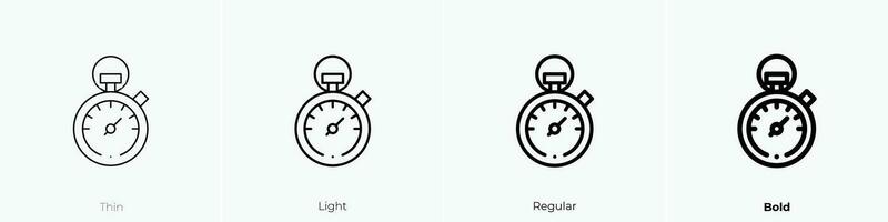 speed icon. Thin, Light, Regular And Bold style design isolated on white background vector