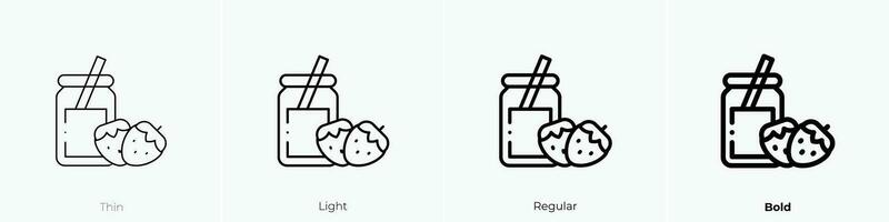 smoothie icon. Thin, Light, Regular And Bold style design isolated on white background vector