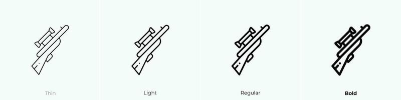 sniper icon. Thin, Light, Regular And Bold style design isolated on white background vector
