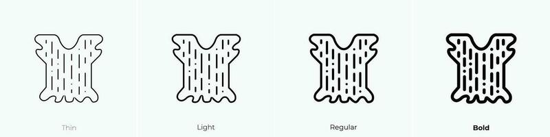 skin icon. Thin, Light, Regular And Bold style design isolated on white background vector