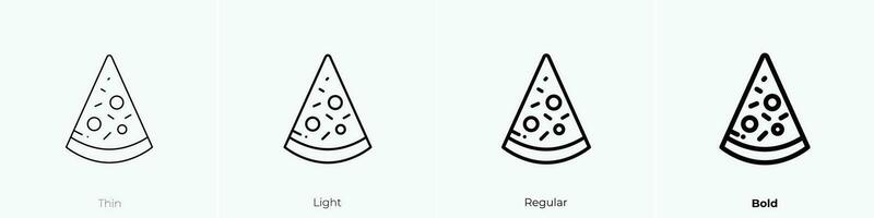 slice icon. Thin, Light, Regular And Bold style design isolated on white background vector