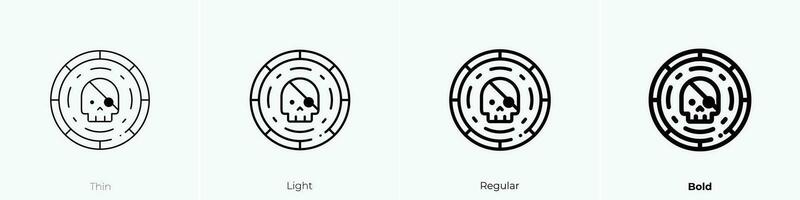 silver icon. Thin, Light, Regular And Bold style design isolated on white background vector