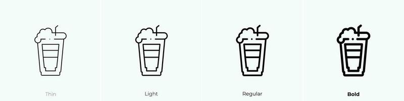 sparkling drink icon. Thin, Light, Regular And Bold style design isolated on white background vector