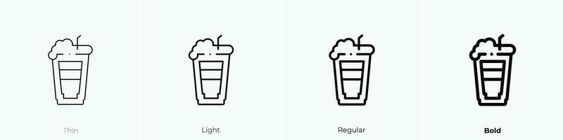 sparkling drink icon. Thin, Light, Regular And Bold style design isolated on white background vector