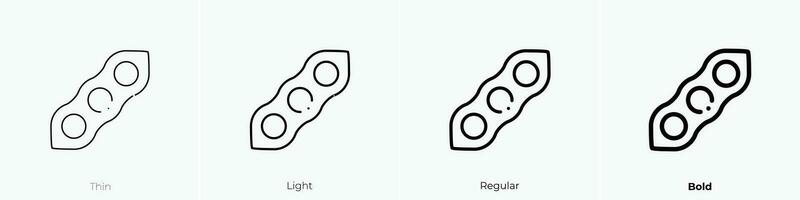 soy icon. Thin, Light, Regular And Bold style design isolated on white background vector