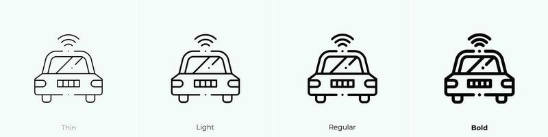 señalización icono. delgado, luz, regular y negrita estilo diseño aislado en blanco antecedentes vector