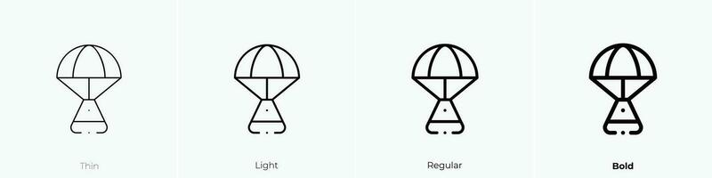 space capsule icon. Thin, Light, Regular And Bold style design isolated on white background vector