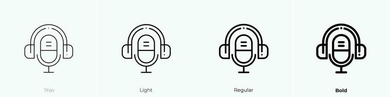 speaker icon. Thin, Light, Regular And Bold style design isolated on white background vector